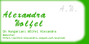 alexandra wolfel business card
